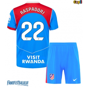 Atletico Madrid Giacomo Raspadori #22 Echipament de Fotbal Replică 2025-26 Copii Treilea (+ Șorturi)
